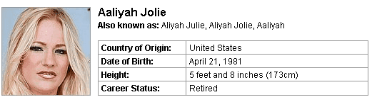 Pornstar Aaliyah Jolie