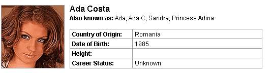 Pornstar Ada Costa