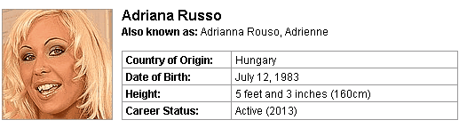 Pornstar Adriana Russo