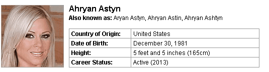 Pornstar Ahryan Astyn