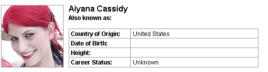 Pornstar Aiyana Cassidy