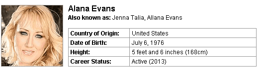 Pornstar Alana Evans