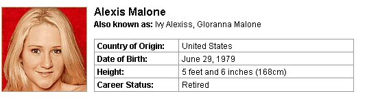 Pornstar Alexis Malone