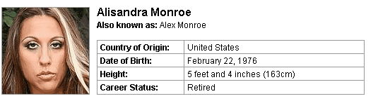 Pornstar Alisandra Monroe