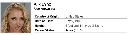 Pornstar Alix Lynx