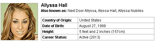 Pornstar Allyssa Hall