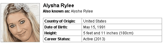 Pornstar Alysha Rylee