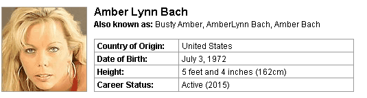 Pornstar Amber Lynn Bach