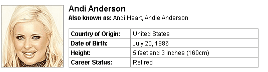 Pornstar Andi Anderson