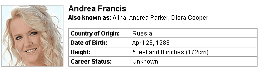 Pornstar Andrea Francis