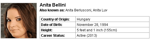 Pornstar Anita Bellini