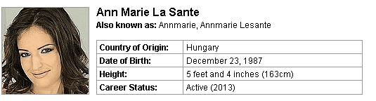 Pornstar Ann Marie La Sante