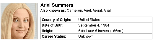 Pornstar Ariel Summers
