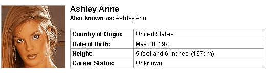 Pornstar Ashley Anne