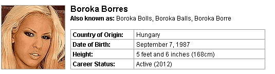 Pornstar Boroka Borres