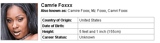 Pornstar Camrie Foxxx