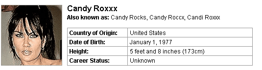 Pornstar Candy Roxxx