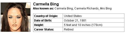 Pornstar Carmella Bing