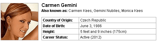 Pornstar Carmen Gemini