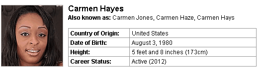 Pornstar Carmen Hayes
