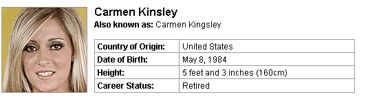 Pornstar Carmen Kinsley