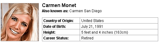 Pornstar Carmen Monet