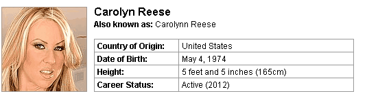Pornstar Carolyn Reese