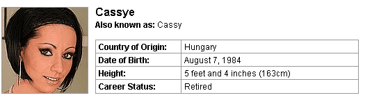 Pornstar Cassye