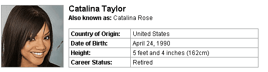 Pornstar Catalina Taylor