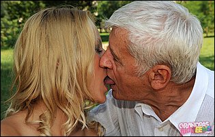 Nasty teen Cherry Kiss getting fucked by old man