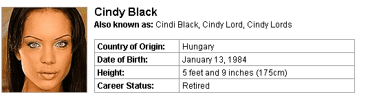 Pornstar Cindy Black