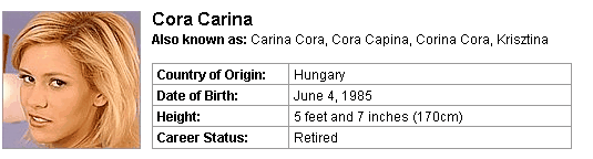 Pornstar Cora Carina