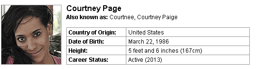 Pornstar Courtney Page