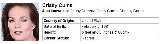Pornstar Crissy Cums
