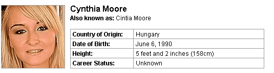 Pornstar Cynthia Moore