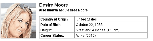 Pornstar Desire Moore