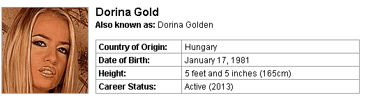 Pornstar Dorina Gold