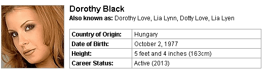 Pornstar Dorothy Black