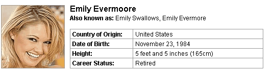 Pornstar Emily Evermoore