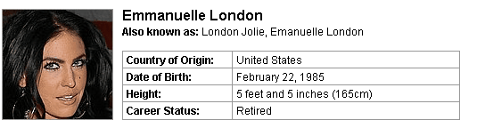 Pornstar Emmanuelle London