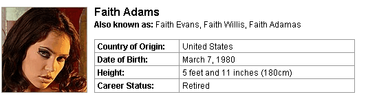 Pornstar Faith Adams