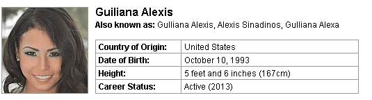 Pornstar Guiliana Alexis
