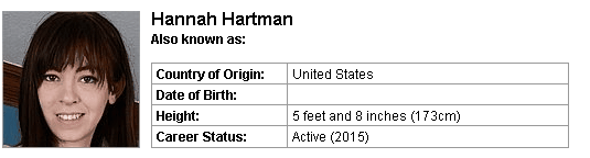 Pornstar Hannah Hartman