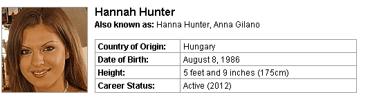 Pornstar Hannah Hunter