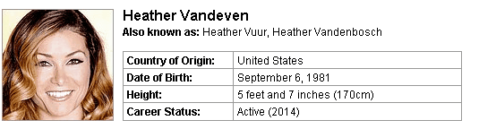 Pornstar Heather Vandeven