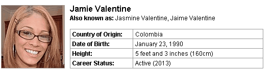 Pornstar Jamie Valentine