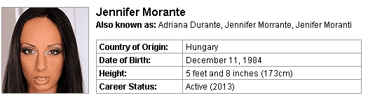 Pornstar Jennifer Morante