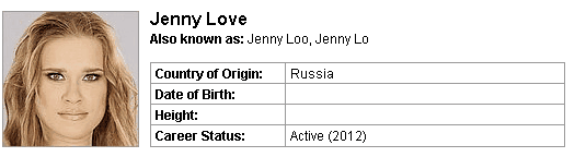 Pornstar Jenny Love