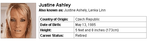 Pornstar Justine Ashley