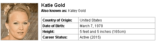 Pornstar Katie Gold